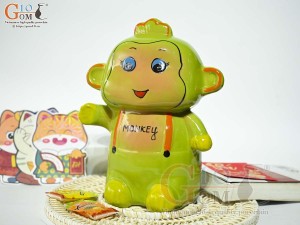 Khỉ sứ tiết kiệm màu xanh lá, cao 26cm