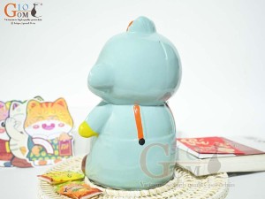 Khỉ sứ tiết kiệm màu xanh ngọc, cao 26cm