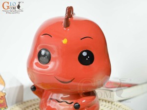 Khủng Long sứ tiết kiệm màu đỏ, cao 23cm