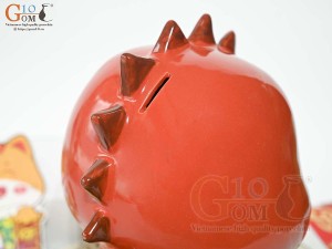 Khủng Long sứ tiết kiệm màu đỏ, cao 23cm