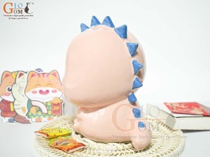 Khủng Long sứ tiết kiệm màu hồng, cao 23cm