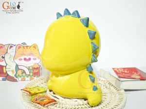 Khủng Long sứ tiết kiệm màu vàng, cao 23cm