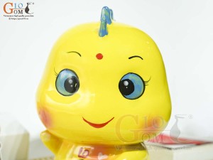 Khủng Long sứ tiết kiệm màu vàng, cao 23cm