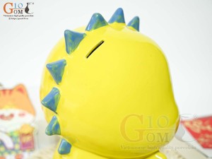 Khủng Long sứ tiết kiệm màu vàng, cao 23cm