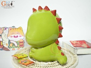 Khủng Long sứ tiết kiệm màu xanh lá, cao 23cm