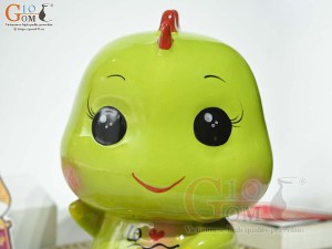 Khủng Long sứ tiết kiệm màu xanh lá, cao 23cm