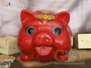 Heo sứ tiết kiệm dáng mắt to 23cm