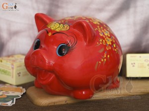 Heo sứ tiết kiệm dáng mắt to 23cm