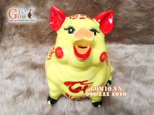 Heo sứ tiết kiệm dáng ngẩng đầu 20cm