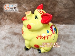 Heo sứ tiết kiệm dáng ngẩng đầu 20cm