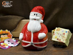 Tượng sứ Ông già Noel tiết kiệm, cao 23cm