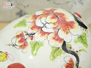 Heo sứ tiết kiệm dáng phệ màu trắng, dài 25cm