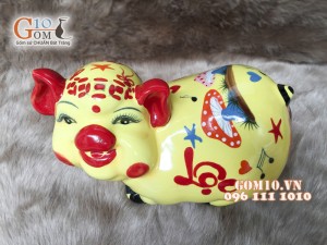 Heo sứ tiết kiệm dáng tai vểnh 28cm