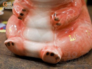 Tiểu Long tiết kiệm dáng ngồi màu cam, cao 30cm