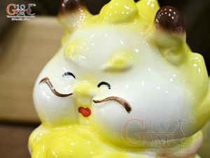 Tiểu Long tiết kiệm dáng ôm vàng, cao 17,5cm