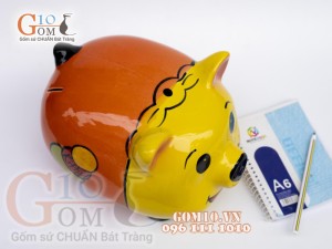 Heo sứ tiết kiệm dáng tròn, dài 23cm