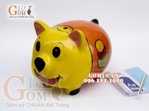 Heo sứ tiết kiệm dáng tròn, dài 20cm