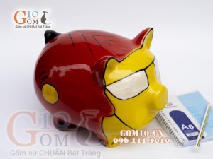 Heo sứ tiết kiệm phiên bản người sắt, dài 20cm