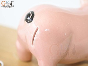 Heo sứ tiết kiệm hồng mini, dài 14cm