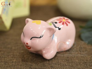 Heo sứ tiết kiệm mini, dài 10cm (Nhiều màu)