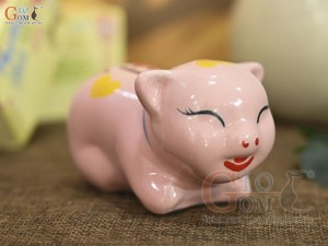 Heo sứ tiết kiệm mini, dài 10cm (Nhiều màu)