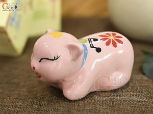 Heo sứ tiết kiệm mini, dài 10cm (Nhiều màu)