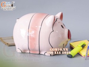 Heo sứ tiết kiệm mũi đỏ 22 x 17cm