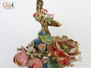 Hồ lô tài lộc men vân mây đắp nổi Thuận Buồm Xuôi Gió vẽ vàng 24k, cao 75cm (màu vàng)