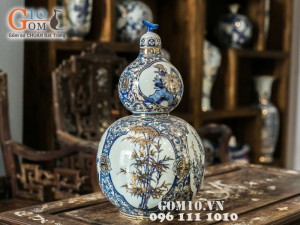 Hồ lô tứ cảnh vàng kim 42cm