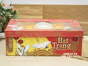 Hộp mica đựng ấm chén cao cấp, 38x23cm