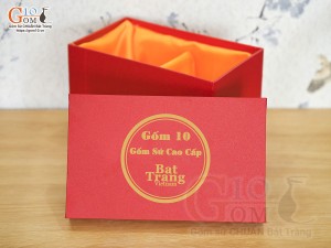 Hộp xi đỏ lót lụa đựng bộ cốc đôi, 18,5x12cm Hộp xi đỏ lót lụa đựng bộ cốc đôi, 18,5x12cm