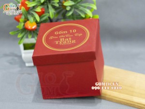 Hộp xi đỏ lót lụa đựng cốc 500ml