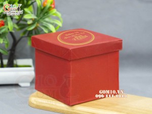 Hộp xi đỏ lót lụa đựng cốc 500ml