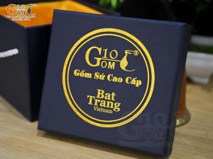 Hộp xi lót lụa đựng cốc màu xanh đen, 500ml