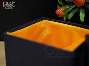 Hộp xi lót lụa đựng cốc màu xanh đen, 350ml