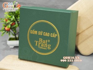 Hộp xi xanh ấm chén lót lụa