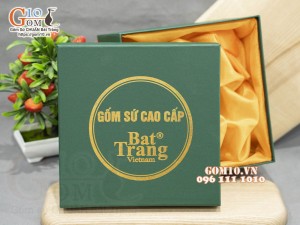 Hộp xi xanh ấm chén lót lụa