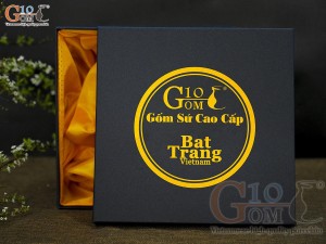 Hộp xi xanh đen lót lụa đựng ấm chén S2 Hộp xi xanh đen lót lụa đựng ấm chén S2