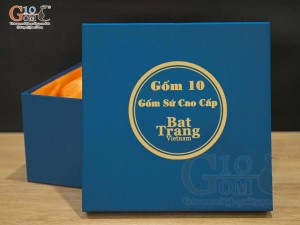 Hộp xi xanh lót lụa đựng ấm chén S3 Hộp xi xanh lót lụa đựng ấm chén S3