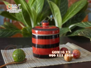 Hũ cà mini men màu, đường kính 12cm 