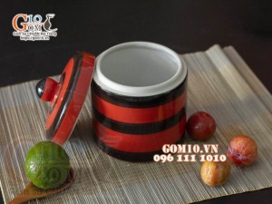 Hũ cà mini men màu, đường kính 12cm 