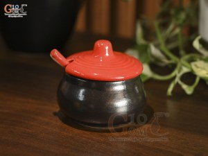 Hũ gia vị men màu ( nắp xanh, đỏ, vàng)