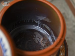 Hũ gốm đất đỏ đựng gạo khắc hoa Sen 5kg