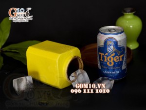 Hũ gốm men màu dáng vuông, dung tích 480ml