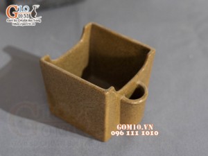 Khay gốm đựng giấy và tăm, cạnh 9cm