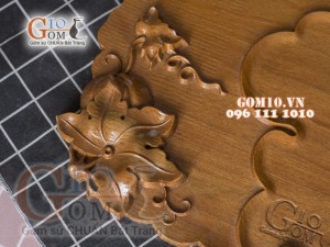 Khay trà Bí - Gỗ đinh 60x32cm
