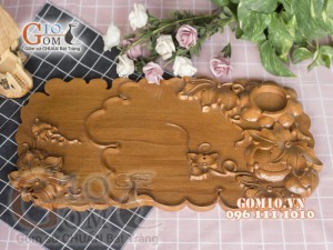 Khay trà Bí - Gỗ đinh 60x32cm