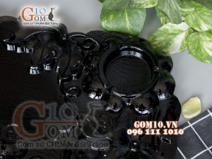 Khay trà Bí đen - Gỗ đinh 60x32cm