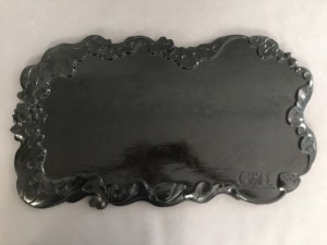 Khay trà gỗ đinh nguyên tấm Sen đen, 58x33cm