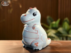 Khủng long tiết kiệm dáng đứng màu xanh dương, cao 21cm